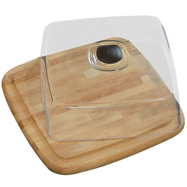 CONTENITORE QUAD LEGNO FORMAGGIO   cm 31×31 CHECCO