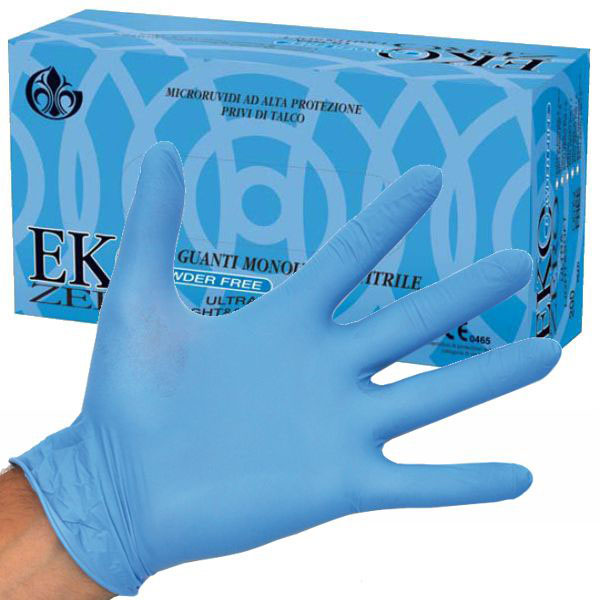 GUANTI NITRILE EKO ZERO POWDER FREE Pz 100 S