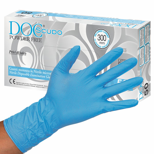 GUANTI NITRILE DOC SCUDO POWDER FREE Pz  50 L