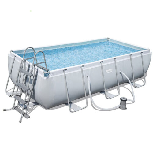 PISCINA RETT. STEEL FILTRO 2D  404x201 h 100 BESTW