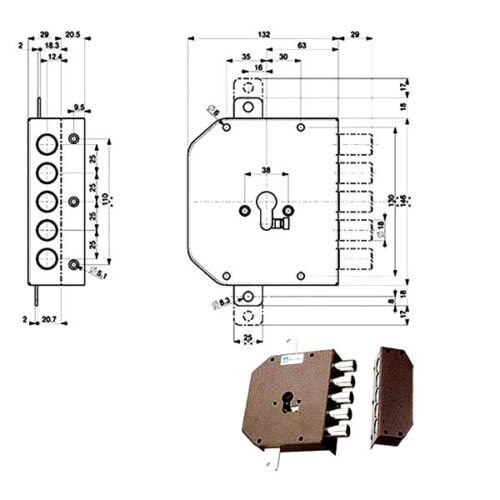 SERRATURA SIC.TRIPLICE SX            38620 MOTTURA