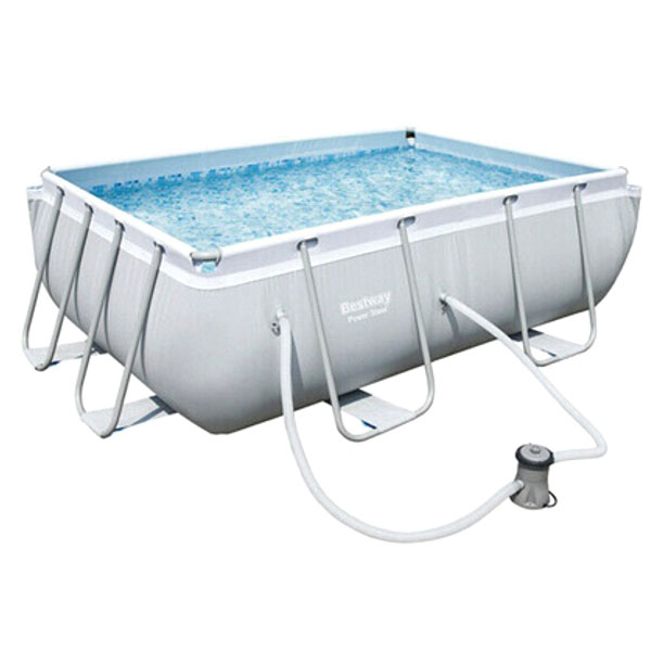 PISCINA RETT. STEEL FILTRO 1C  282×196 h  84 BESTW
