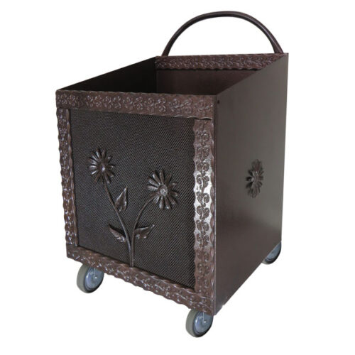 PORTAPEL.CON RUOTE NERO cm 37x42 h57 LAPILLO 12859
