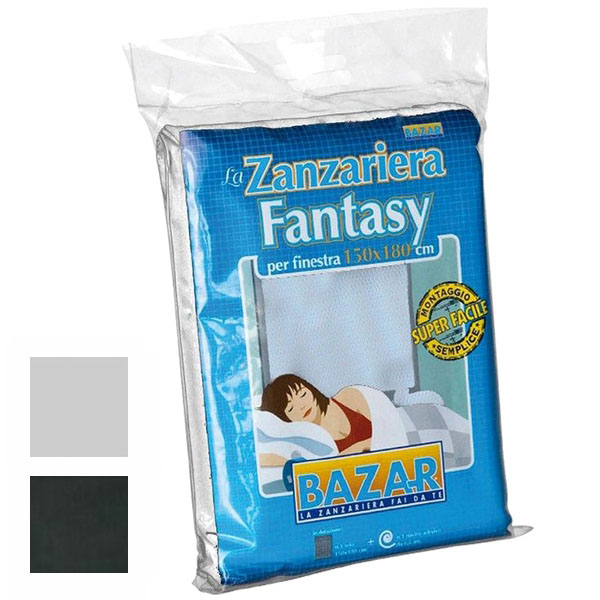 ZANZARIERA VELCRO FANTASY 150x250 NERA MEDAL