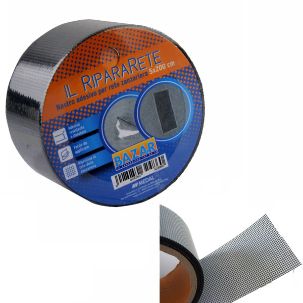 NASTRO RETE ZANZARIERA FV ADESIVA cm 5×200   MEDAL