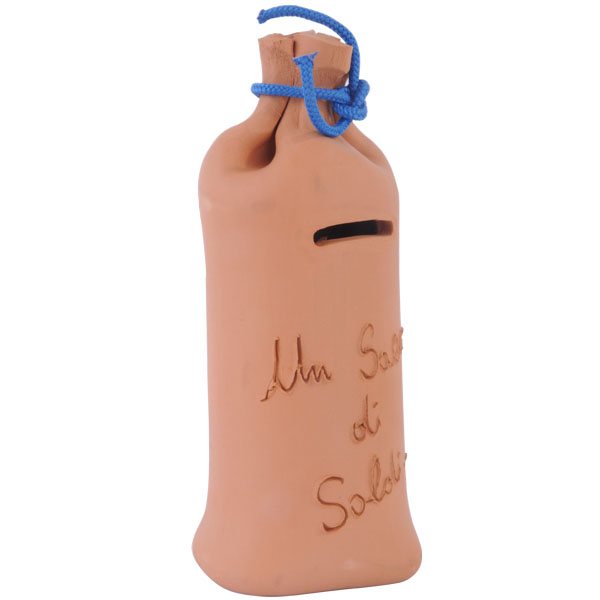 SALVADANAIO TERRACOTTA SACCO      cm  9 h 17 COLI’