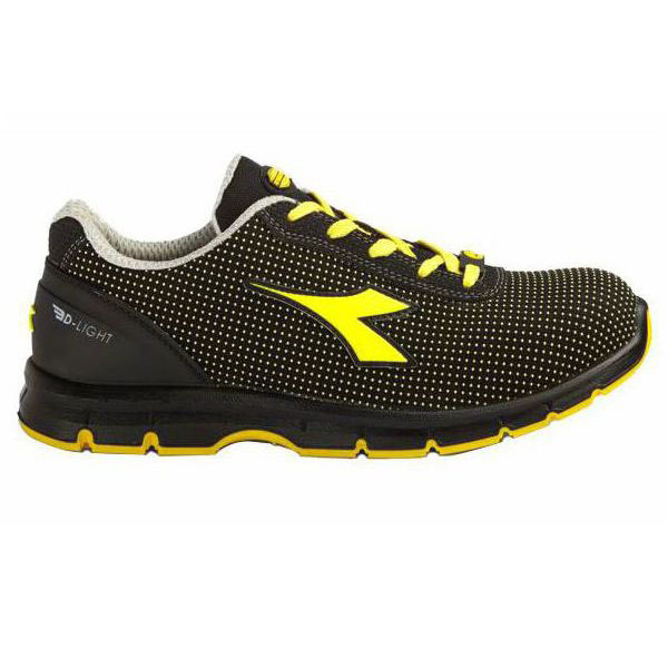 SCARPE RUN ATOM NERO/GIALLO BASSE 39    S3 DIADORA