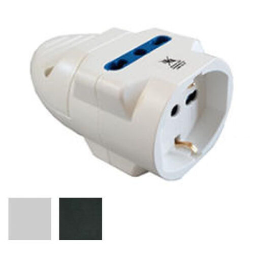PRESA TRIPLA VOLANTE 2x2PT 1xSK BIANCO