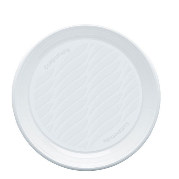PIATTO DESSERT BIANCO           Pz 20 NATURAL BIBO