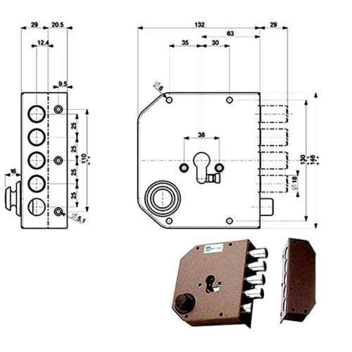 SERRATURA SIC.SEMPLICE SX            38610 MOTTURA