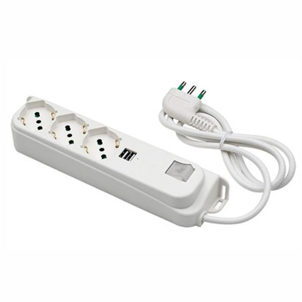 MULTIPRESA 3x2PT SK 2 USB INT    RETAIL  47450 FME