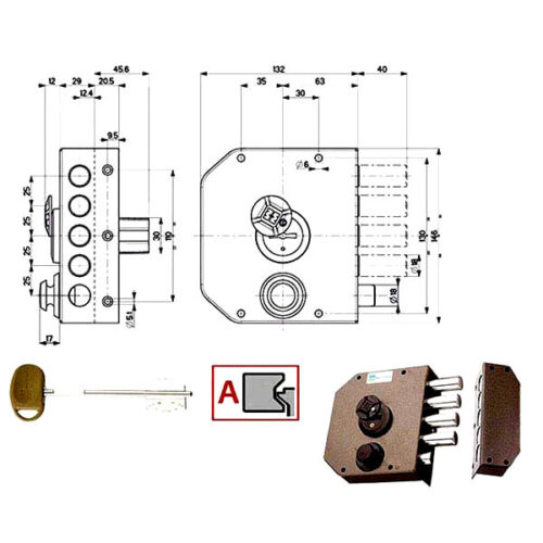 SERRATURA SIC.SEMPLICE SX DM         20510 MOTTURA