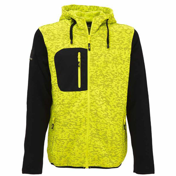 FELPA ZIP LUNGA YELLOW FLUO L       RAINBOW UPOWER