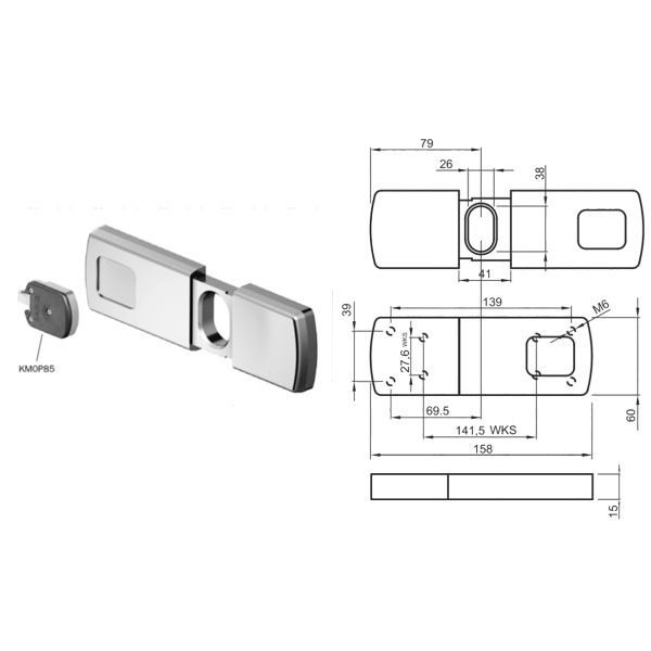 PROTETTORE SERRANDE MAGNETICO 39x139 MG740 DISEC