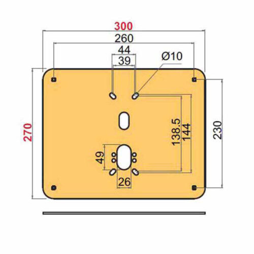 PIASTRA RINFORZO BASCULANTI PIATTA     A2466 DISEC