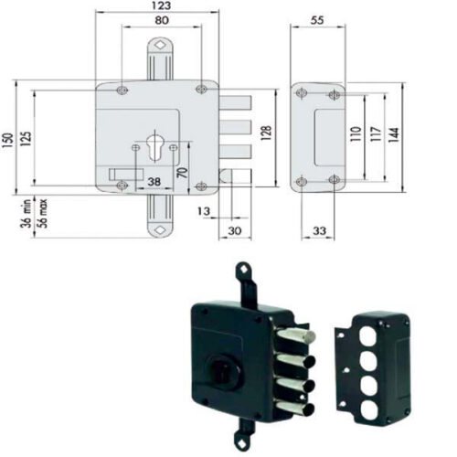 SERRATURA SICUREZZA TRIPLICE DX    56162-60-1 CISA