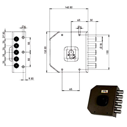 SERRATURA SIC.SEMPLICE SX CIL.           G451 MOIA