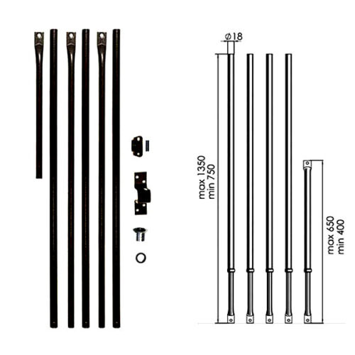 ASTE SERRATURE QUINTUPLICE          Pz 5 100Q MOIA