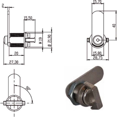 CILINDRO LEVETTA mm 20 D.19             163476 OMR