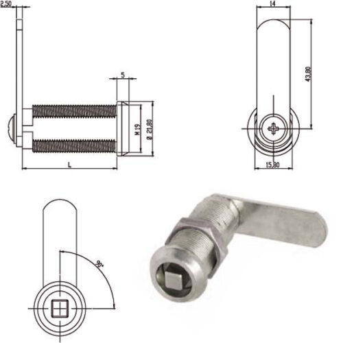 CILINDRO LEVETTA mm 40 D.19 QUADRO      165796 OMR