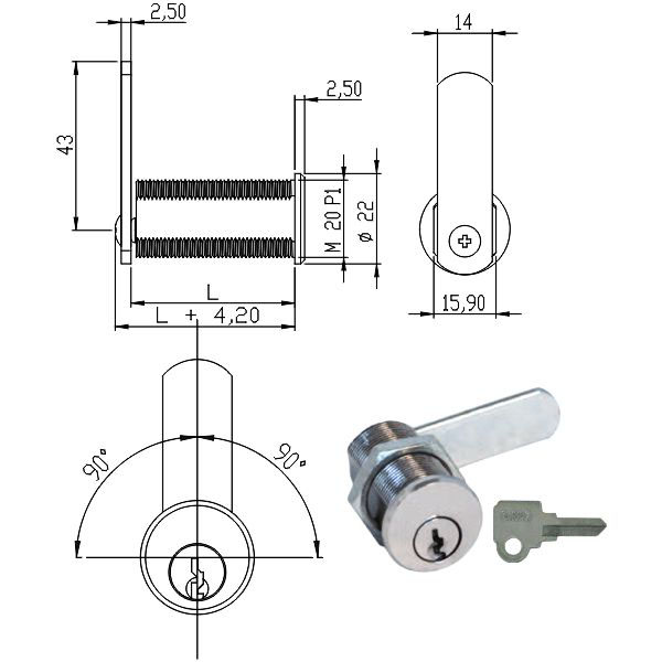 CILINDRO LEVETTA mm 41 D.20              63255 OMR