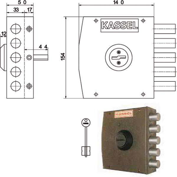 SERRATURA SIC.SEMPLICE SX DM           1102 KASSEL