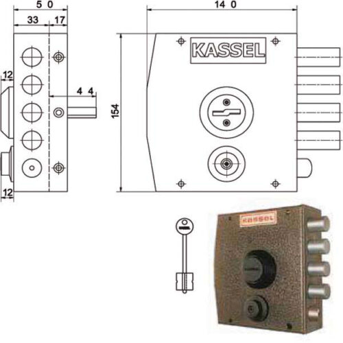 SERRATURA SIC.SEMPLICE SX DM           1152 KASSEL
