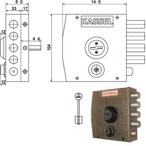 SERRATURA SIC.SEMPLICE SX DM           1152 KASSEL