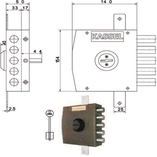 SERRATURA SIC.TRIPLICE SX DM           1302 KASSEL