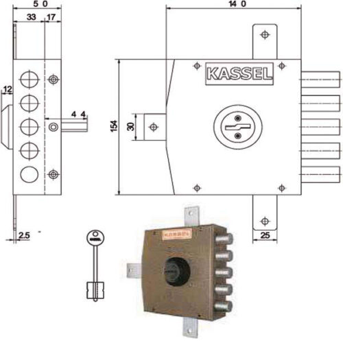 SERRATURA SIC.QUINTUPLICE SX DM        1502 KASSEL