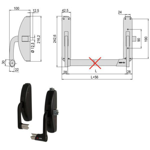 MANIGLIONE PRESTIGE LAT+VERT       59311-10-0 CISA