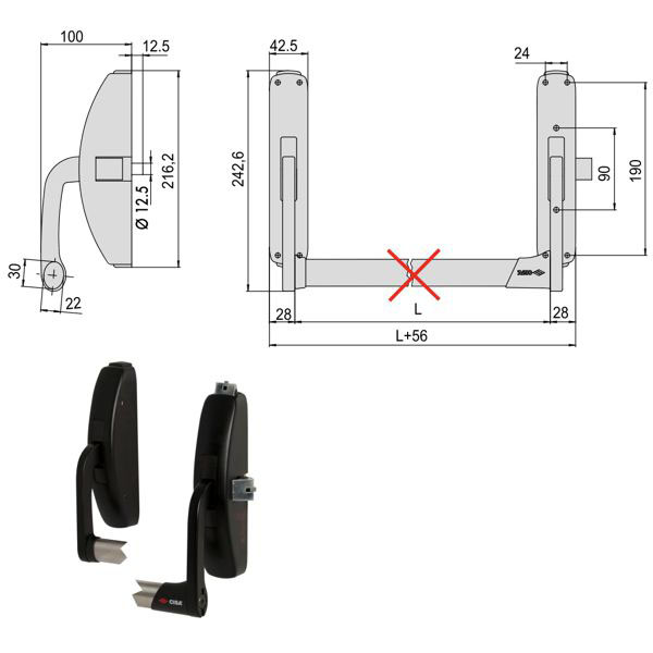 MANIGLIONE PRESTIGE LAT+VERT       59311-10-0 CISA