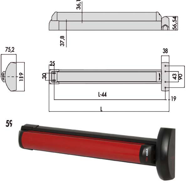 MANIGLIONE FAST TOUCH              59711-00-0 CISA
