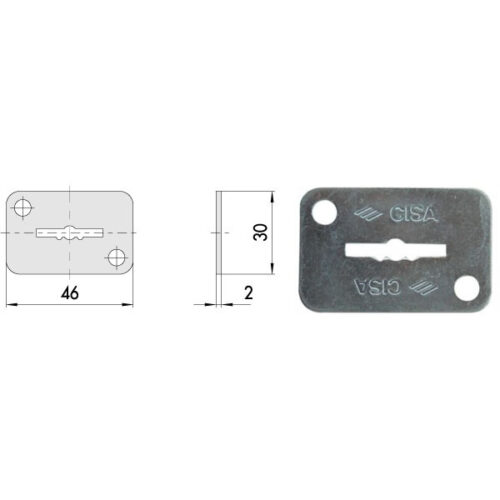 BOCCHETTA RETTANGOLARE DM          06124-02-0 CISA