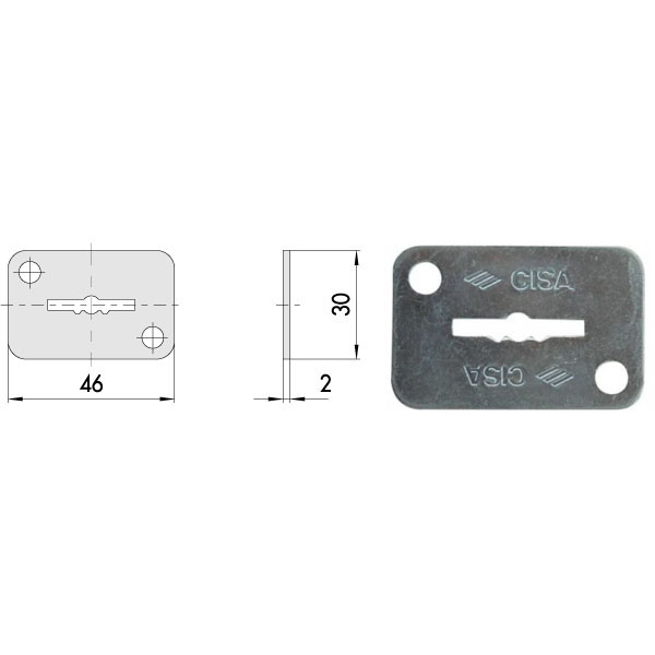 BOCCHETTA RETTANGOLARE DM          06124-02-0 CISA