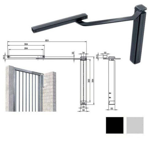 CHIUDICANCELLO VERTIC.DX ARGENTO DC630G ASSA ABLOY