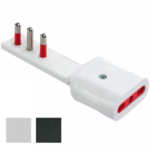 ADATTATORE DIRITTO 10A 2P+T BIAN. ULTRAPIATTO ROSI