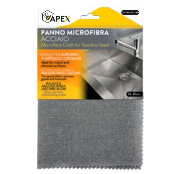 PANNO MICROFIBRA ACCIAIO       cm 35×30 15096 APEX