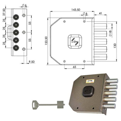 SERRATURA SIC.SEMPLICE SX DM             G411 MOIA