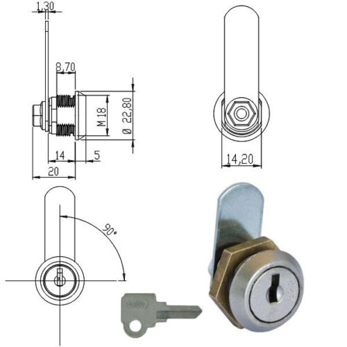 CILINDRO LEVETTA mm 13 D.18             161950 OMR