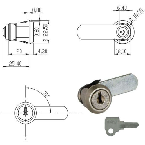 CILINDRO LEVETTA mm 20 D.19             160410 OMR