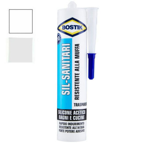 SILICONE ACETICO SANITARI BIANCO     ml 280 BOSTIK