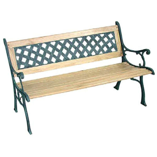 PANCHINA GHISA/LEGNO QUADRI     cm 126 VETTE 04777