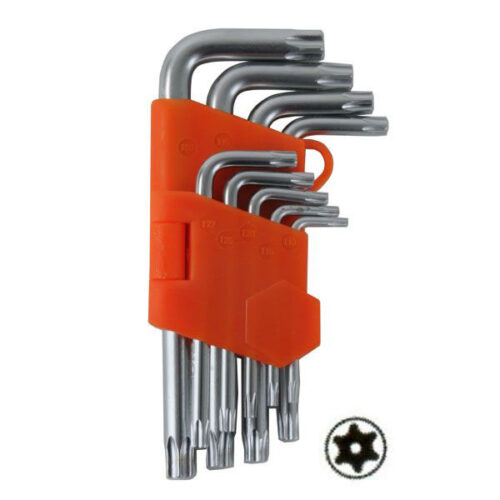 CHIAVI TORX T10/50 Pz 9 C/FORO CV CORTE ALTE 01976