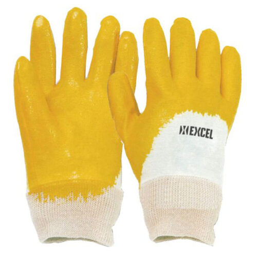 GUANTI NITRILE GIALLI POLSINO 10       EXCEL 01267