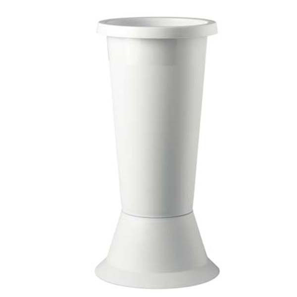 VASO FIORI JOLLY  BASE BIANCO      cm 18 h 45 ERBA
